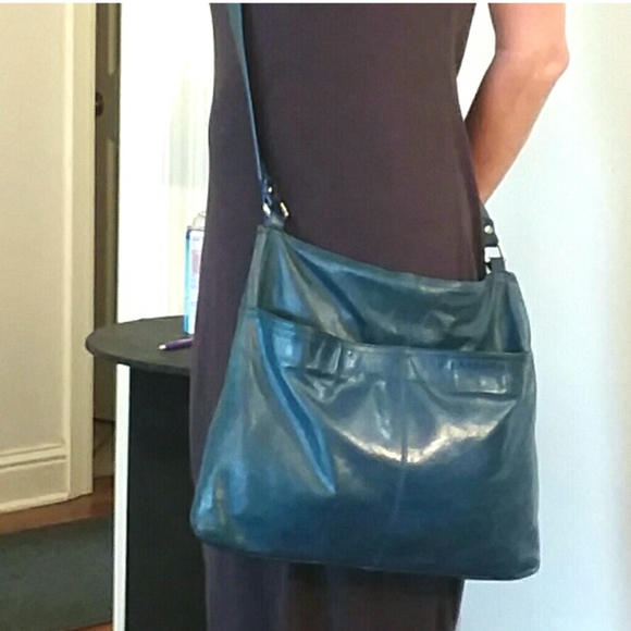 HOBO Handbags - Hobo Brand Blue/Green Leather Crossbody